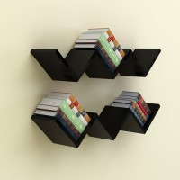 Nice wood book rack MDF wall shelf