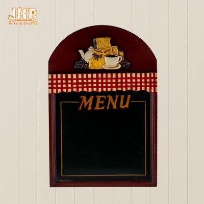 Antique Wooden Wall Hanging Menu Board For Coffee House 60x40cm