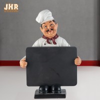 Mini Chalkboard, Resin Chef With Wood Chalkboard, 31x22cm