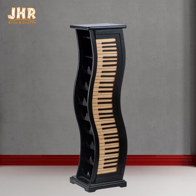 Piano Shape Wooden Wine Rack / CD display Rack